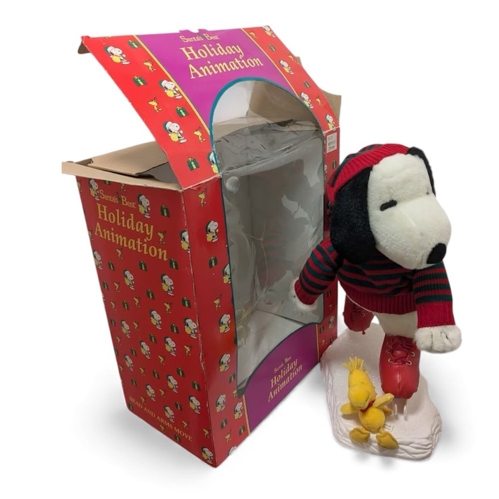 Vintage Snoopy Woodstock Peanuts Christmas 1997 Santa's Best Holiday Animation